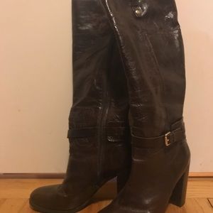 Audrey Brooke Brown Leather Boots